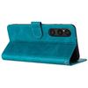 For Sony Xperia 1 VI Cover with Strap PU Leather Flip Stand Protective Cover Pure Color Wallet
