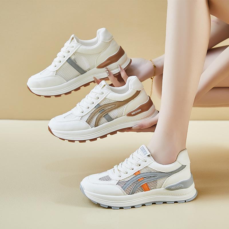 Ins Tide Korean Version of the New Dad Shoes Girl 2025 Summer Student Sports and Leisure Mesh Breathability Increase KK901-1