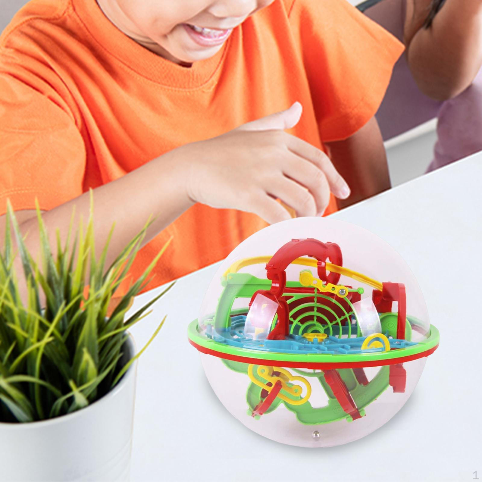 Children 3D Labyrinth Ball Puzzle Toy 100 Barriers to Control Balance, Improve Intellect Education
