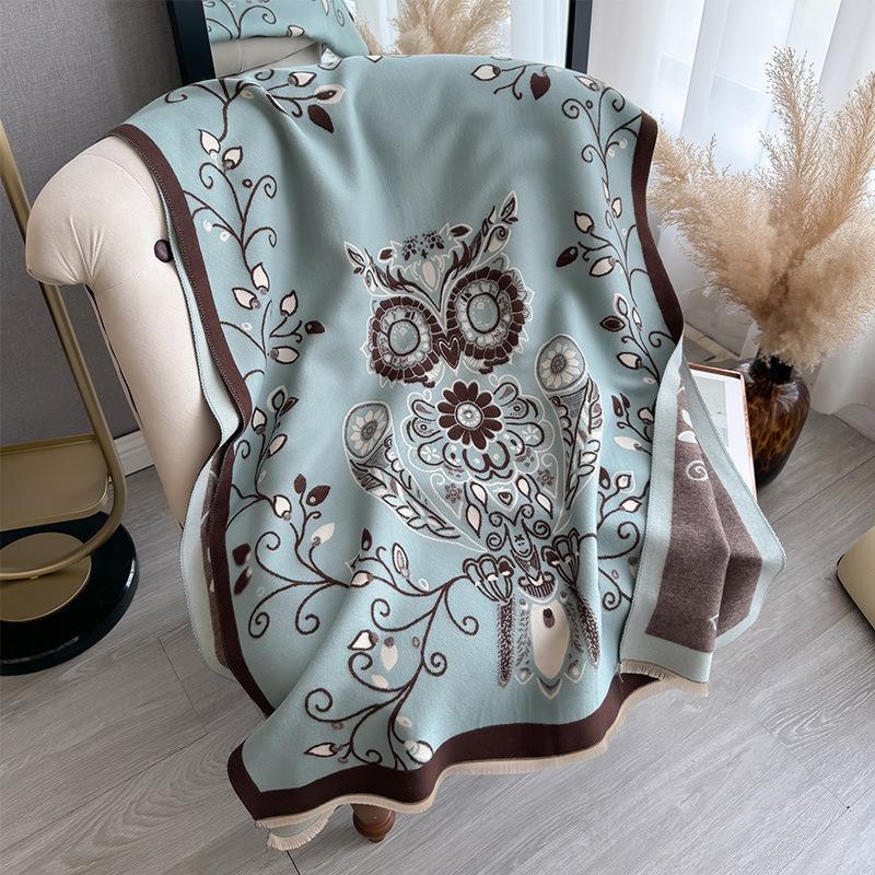 

растения лианы античный ретро женский имитация кашемира короткий с бахромой теплый шарф 185 синий