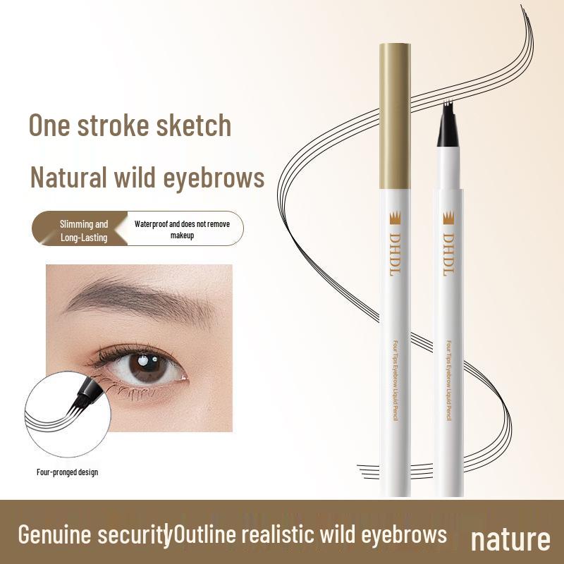 

DHDL Four-Prong Waterproof Sweatproof Natural 3D Eyebrow Pencil for Defined Brows, Multi-Use, One Stroke.