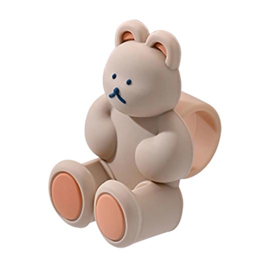 

Bear Door Handle Stopper Wall Protector Adhesive-Free Silicone Door Lever Stop Wall Bumper Noise Reduction Home Office Door Anti-collision Pad B