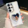 A37 Love Mirror Holder Suitable for Samsung S26Ultra Mobile Phone Case Flash Diamond S25 Flash Powder A56 Jacket
