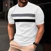 Men's Trendy Color Block T-Shirt Minimalist Fashion Casual Sporty Crew Neck Short-Sleeve Top
