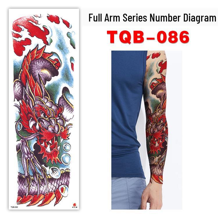 Waterproof Full Arm Customizable Big Flower Tattoo Stickers - TQB081-100