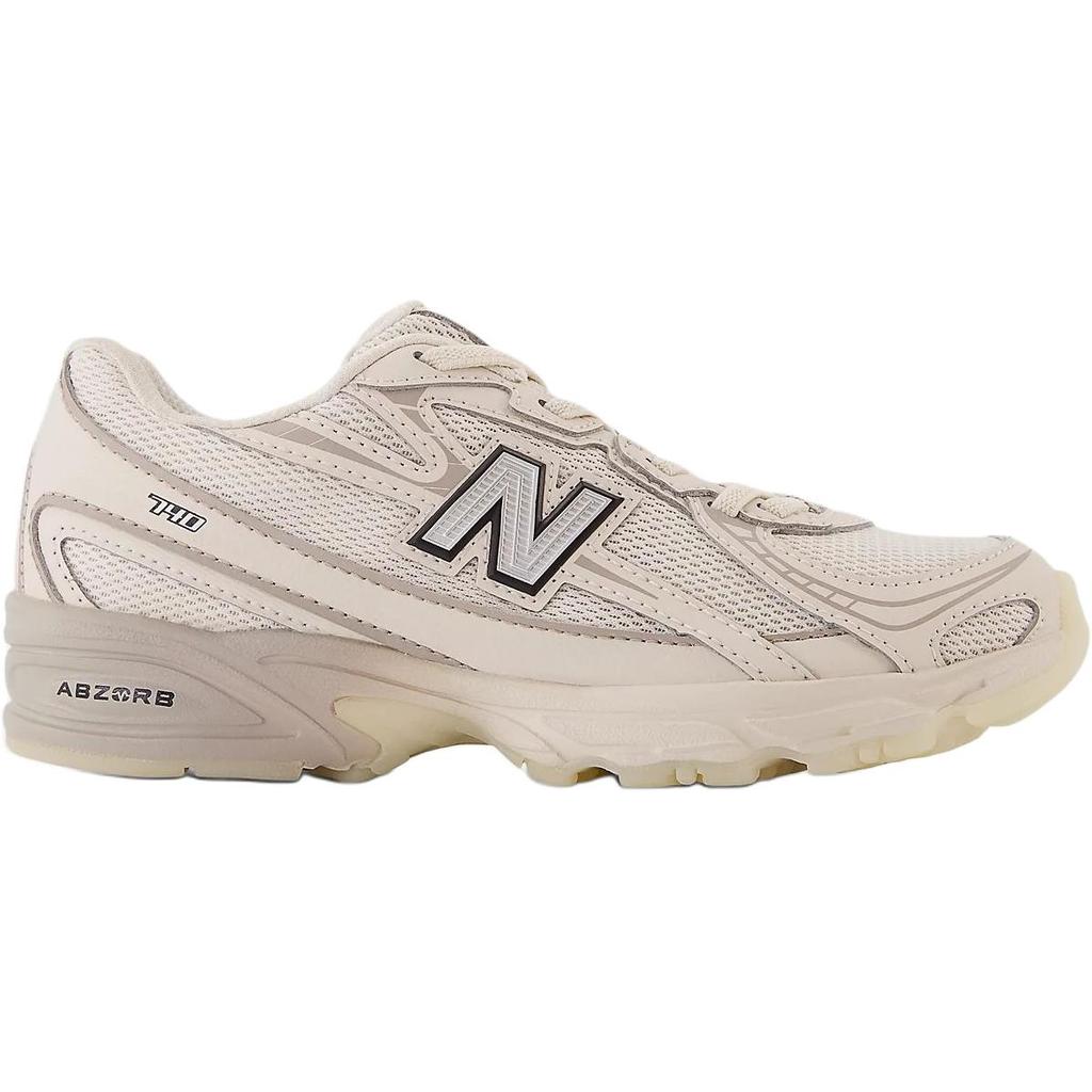 New Balance Nb 740 Bungee Lace Comfortable Soft Wear Resistant Shock Absorption Low Top Casual Shoes Kids Casual Shoes Light-Beige PZ740LN1
