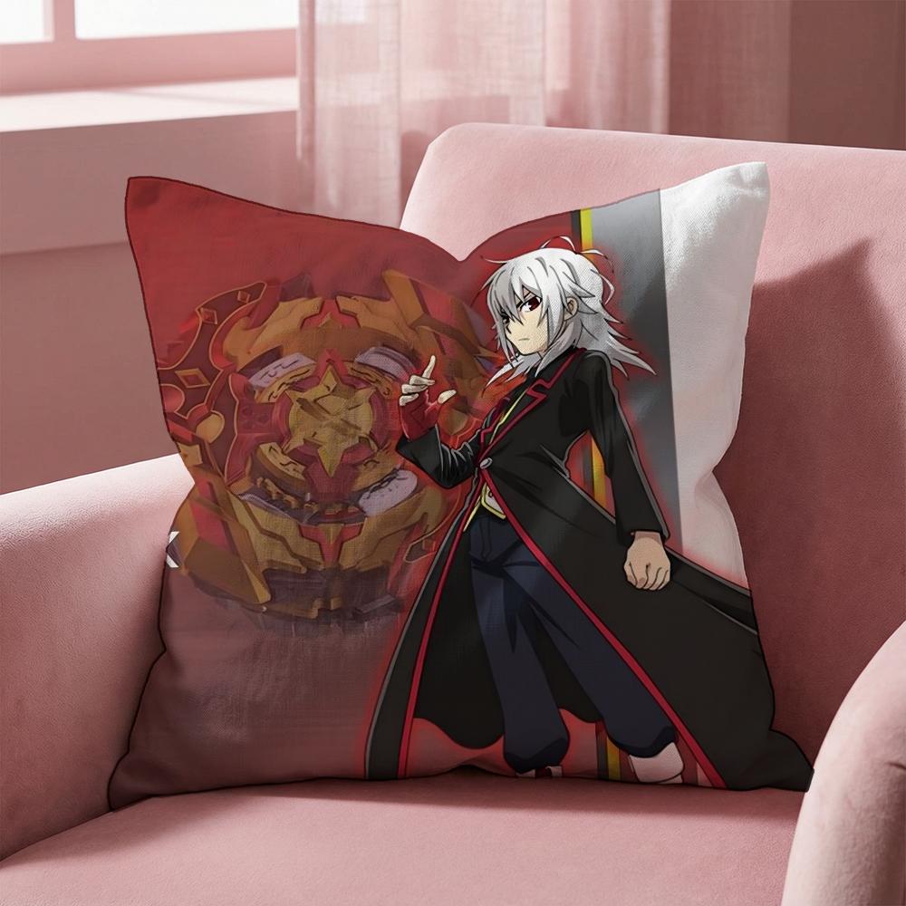 Hot Anime B-Beyblade Cushion Cover Multi-Scene Pillow Cover for Home & Car - Reversible, Soft & Durable for Daily Use