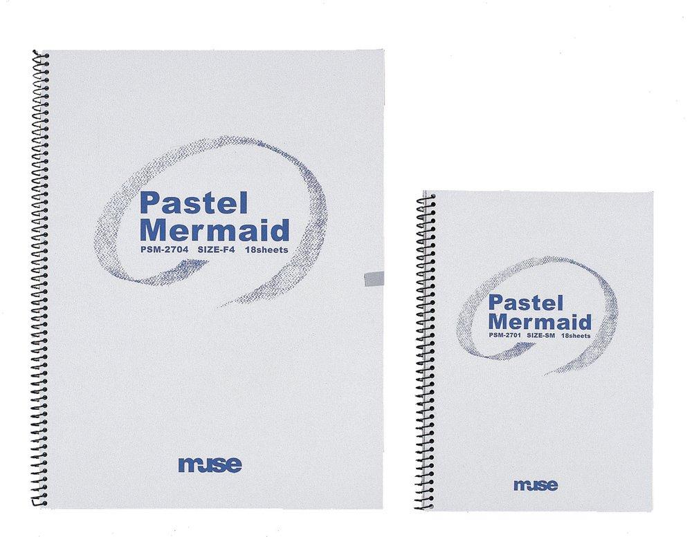

Muse Pastel Paper Pastel Mermaid Book F4 186g Silk, Light Gray, Greige, Blue Cloud, Hazel, Mint, Pleated, Violet, and Black, 18 Sheets (PSM-2704 F4)