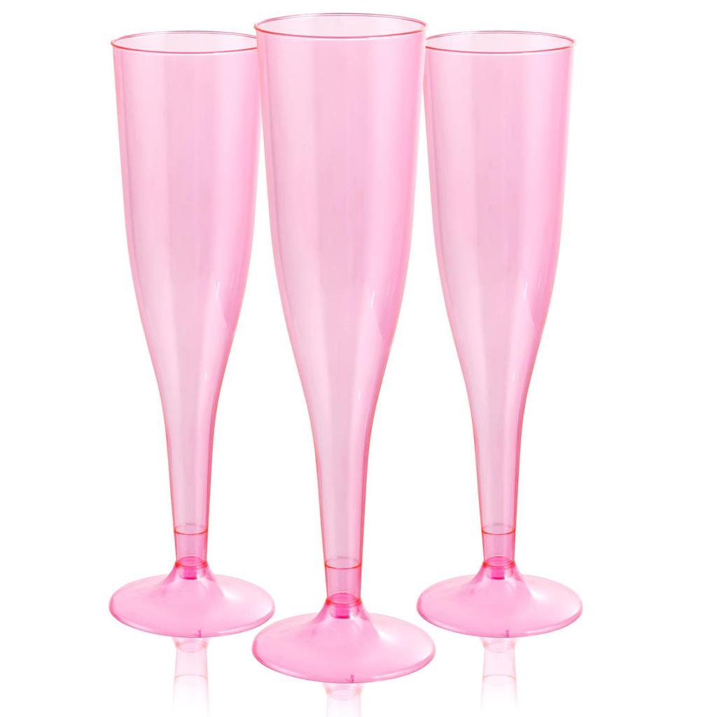 10PCS Disposable 4.5oz Plastic Champagne Flute Cup For Wedding Party Cocktail Wine Glasses Clear Plastic Stemware For Banquet Event KTY