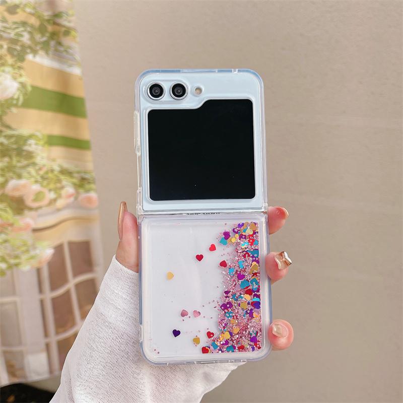 

Glitter Quicksand Case for Samsung Z Flip 7 6 5 Dynamic Glossy Sequins Liquid phone Cover Folding Screen Shell Women Hull for Samsung Z Flip 5