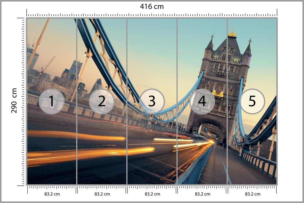 Photomural London Tower Bridge  Smooth Vinyl 416x290