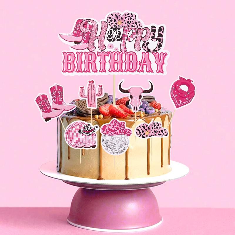 Cowgirl Hat and Boot Cake Toppers Cowgirl Cake Decorations Cowgirl Birthday Baby Shower for Western Theme Party Favors Supplies