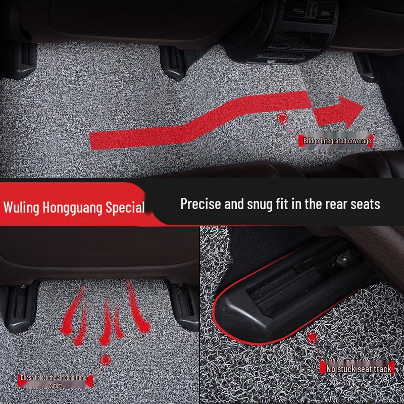 Compatible Silk Loop Floor Mats for Wuling Hongguang S, S3, S5, S1, and Rongguang V 7-Seater Models