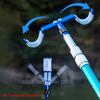 Portable Fishing Rod Holder Hold 2 Rods Adjustable Fishing Pole Holders Foldable Telescopic Detachable Fishing Box Accessories