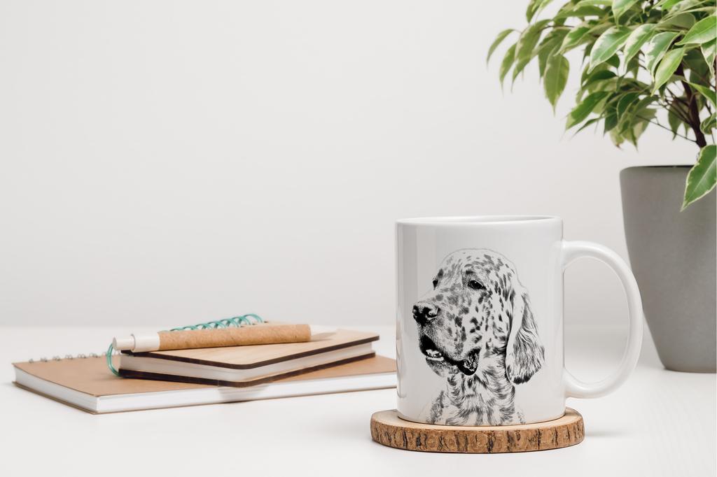 English Setter, Lawerack, Laverack - Cup with a Dog, Cute Cup with Graphics, a Gift with Your Photo from the Art-Dog Brand