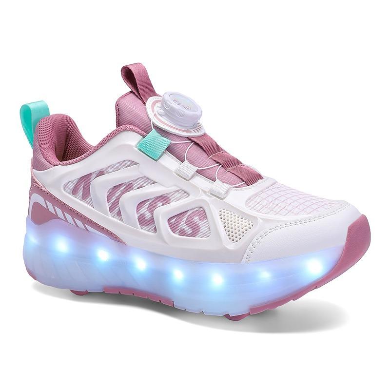 Children's Shoes Four-wheel Boys' Luminous Shoes Removable Girls' Student Sports Shoes Luminous