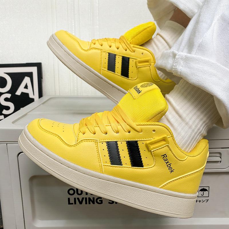 Guochao niche new men's and women's skateboard shoes thick tongue versatile breathable couple casual board shoes sports little white shoes