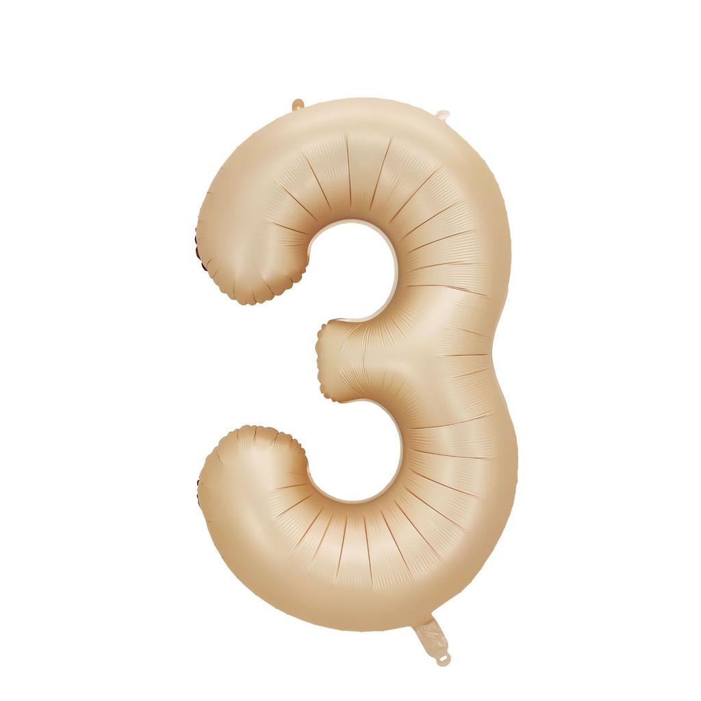 32/40inch Cream Caramel Color 1-9 Number Balloon Happy Birthday Party Decoration Balls Baby 1 2 3 Years Birthday Party Supplies