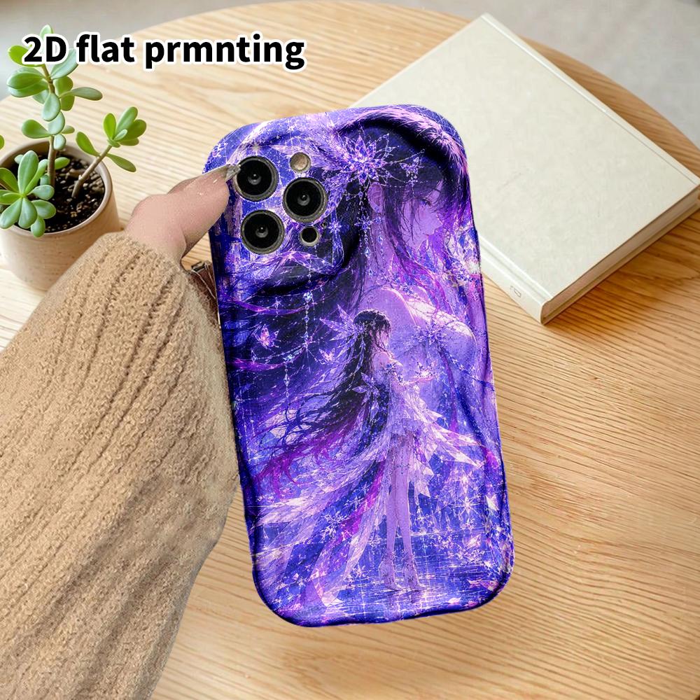 Phone Case: 2D Flat Design Suitable for iPhone 18, 17, 16, 15, 14, 13Pro Protective Case, Couple Style, Amethyst Galaxy, Christmas and Halloween Gifts
