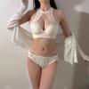 New French neck lace inner underwear women's suit pure desire wind small chest gathering no steel ring special bra cover
