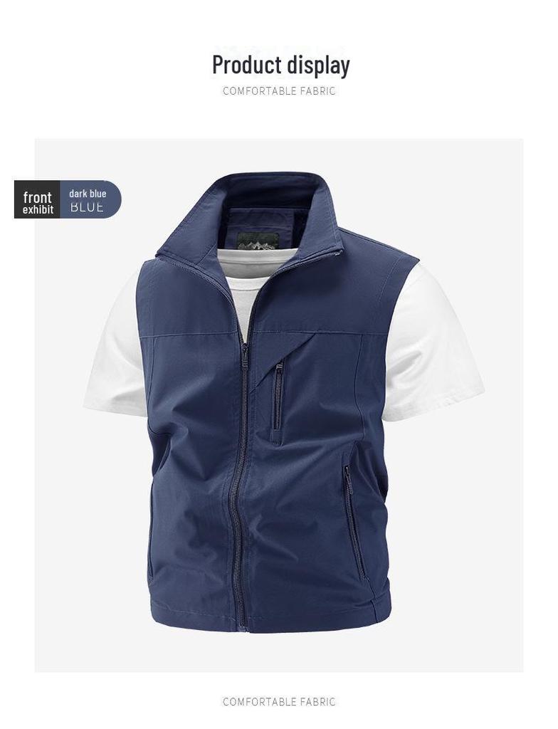 Herren Atmungsaktive Sommer Outdoor Arbeitskleidung und Angelweste mit Mehreren Taschen