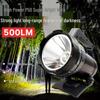 Portable Super Bright Long-Range Handheld Spotlight with Fast Charging for Camping, Night Fishing, and Outdoor Exploration