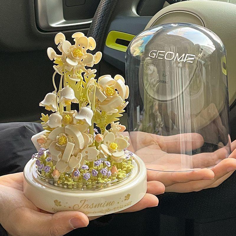 

Eternal Flower Building Blocks - Compatible with Lego Rose & Cherry Blossom Tree DIY Potted Ornament, Handmade Assembly Toy, Perfect Gift for Girls