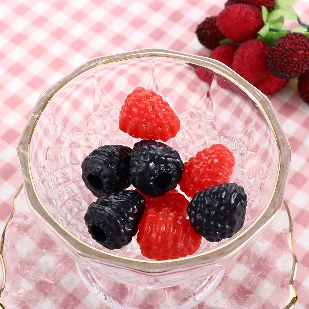 Creative PVC DIY Accessories Realistic Home Decor Artificial Raspberry Mulberry Branch Model Photography Props Fake Fruit