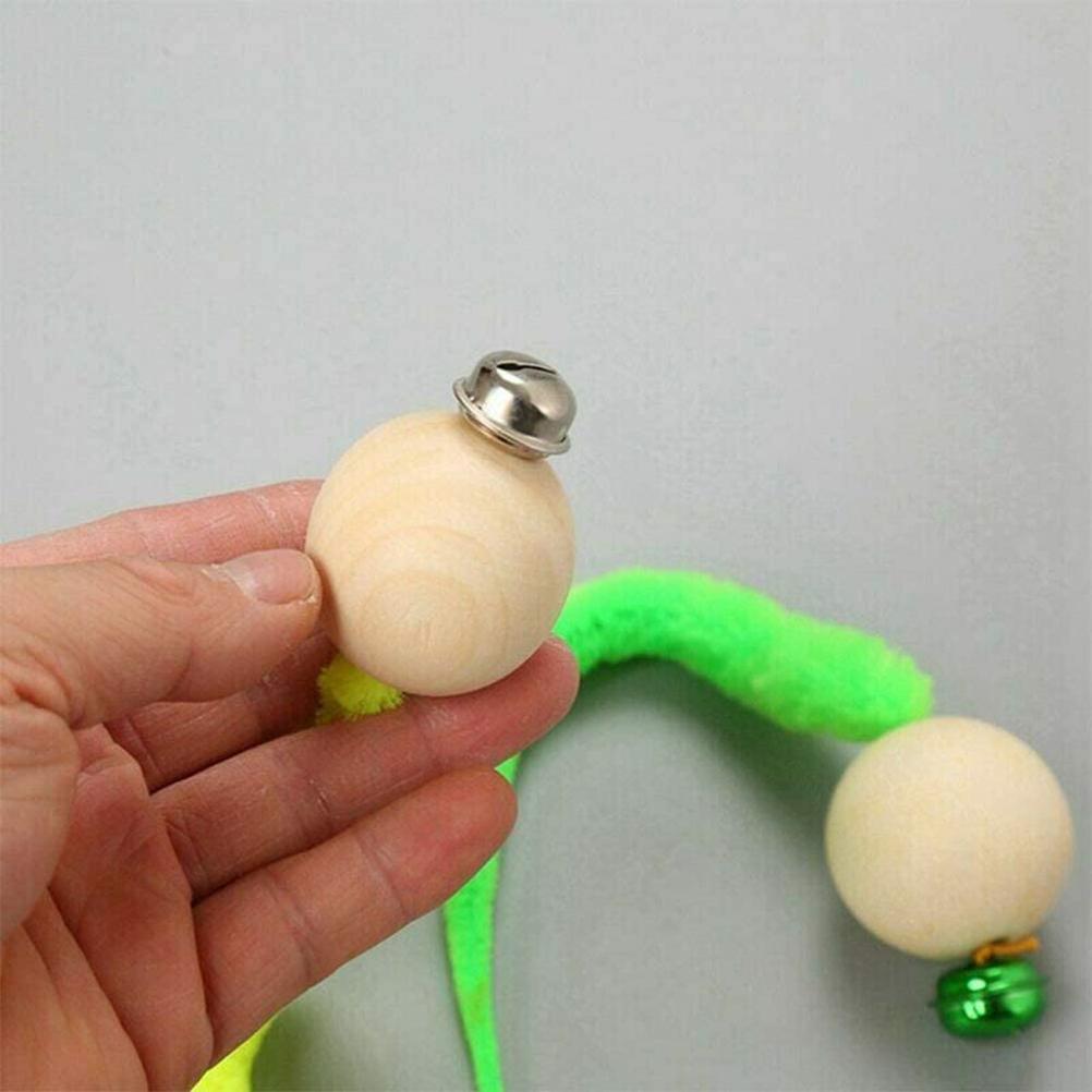 5 st Interaktiv Kattmaskboll med Klocka Roliga Vingliga Bollar Kattklockleksak Färgglad Kattungeleksak