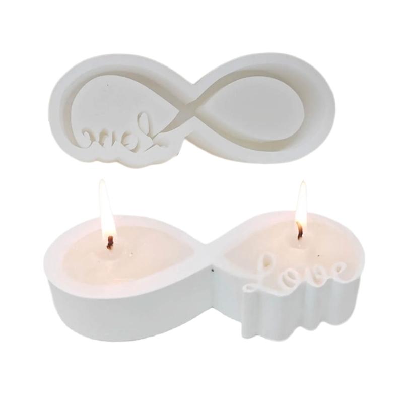 Ribbon Love Candlesticks Molds Candle Holder Silicone Molds Castings Moulds Plaster Molds for Candle Holder Making