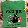 Summer Women Fashion T-shirts Funny Gardening Because Murder Is Wrong Black Cat Graphic T-Shirt Vintage Ladies Tee Female Shirt
