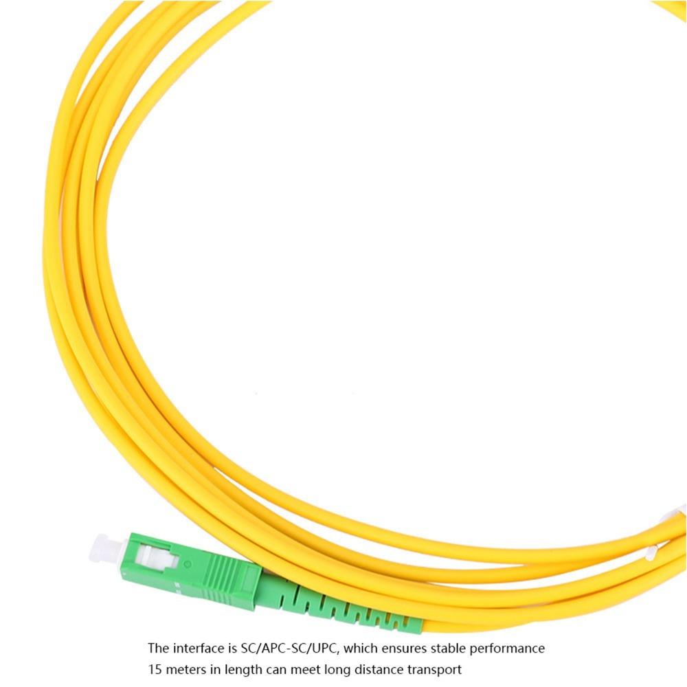 High Performance Singlemode Fiber Optic Patch Cable PVC 15M Fiber Optic Jumper SC/UPC-SC/APC Ptical Patch Cord Multimedia
