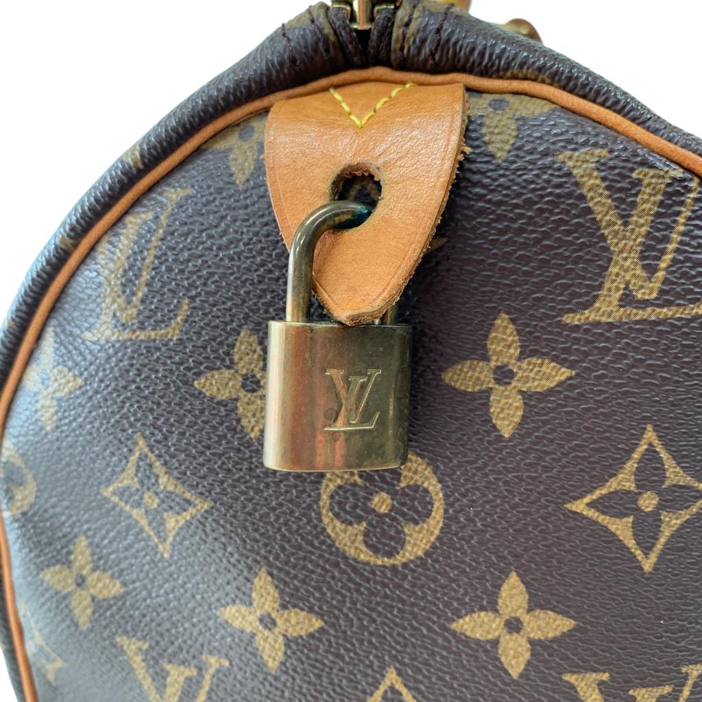 Used Louis Vuitton Monogram Speedy 30 M41526 Boston Bag Authentic 1223