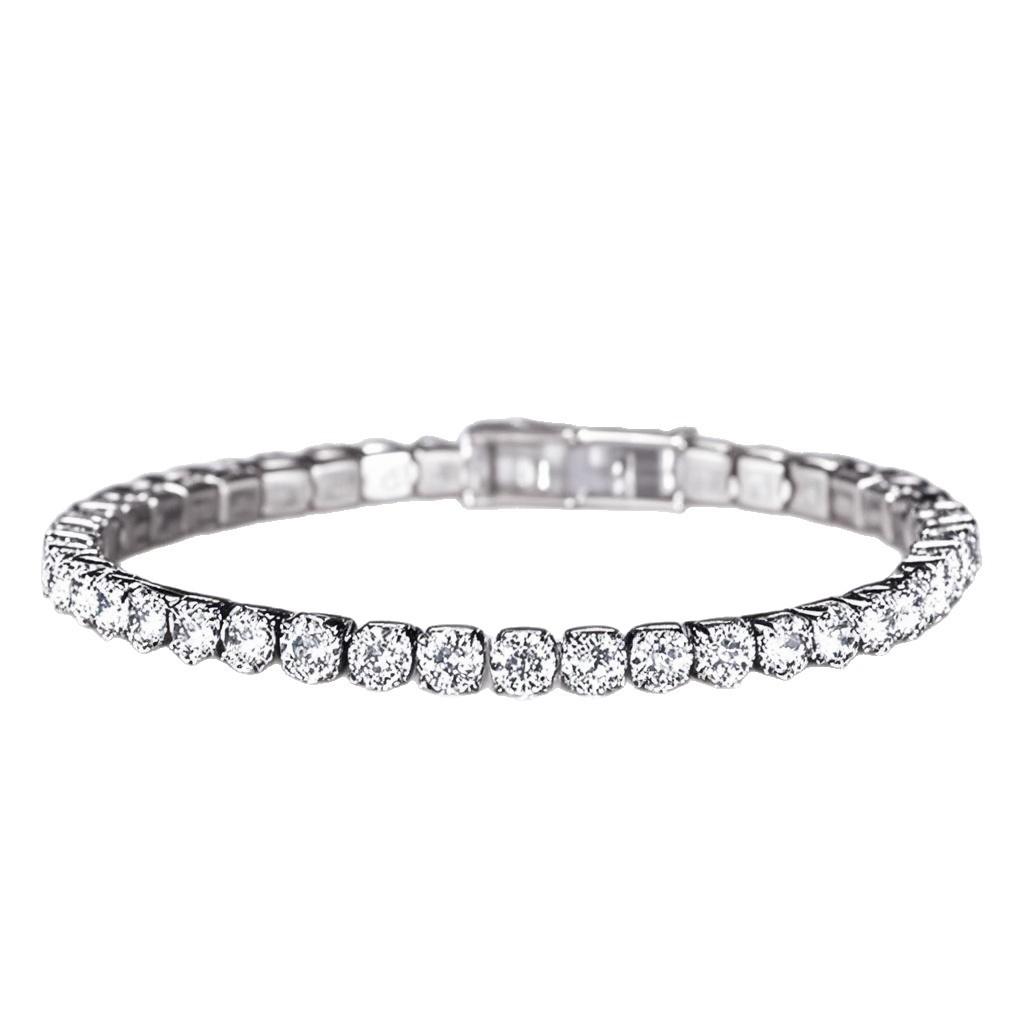 4mm Crystal Bracelet, Tennis Chain, Trendy Brand Four Claw Girl's Bracelet