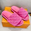 Fashion Ladies Magic Sticker Flat Slippers 2025 Summer New Designer Luxury Sandals for Women Elegant Home Flat Slippers Zapatos De Mujer