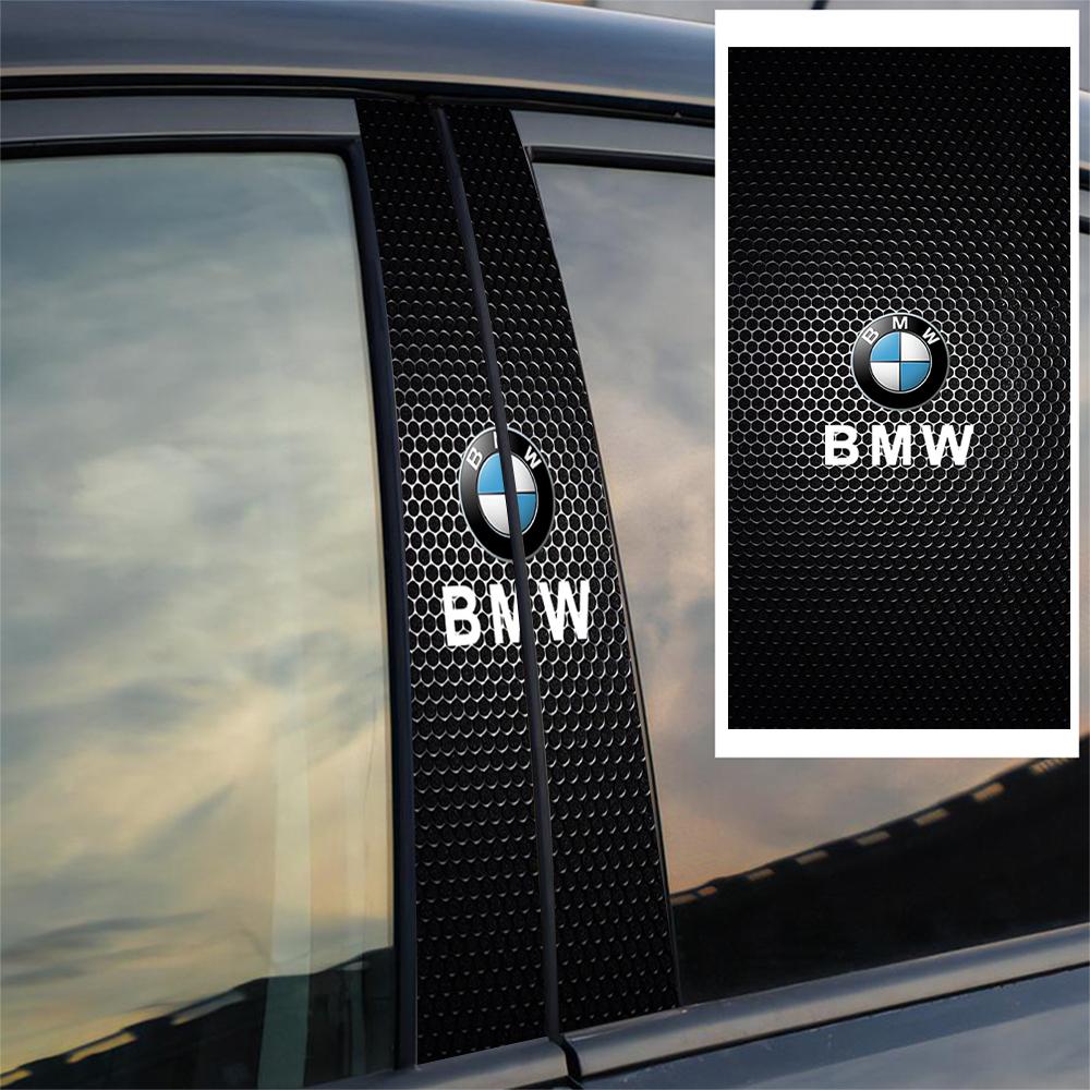 2 Pezzi Emblema Auto Adesivo Montante Centrale Decalcomanie Decorative Portiera Auto Per BMW M F10 F07 E90 E60 F30 E89 E85 E91 E92 X1 X3 X4 X5 X6