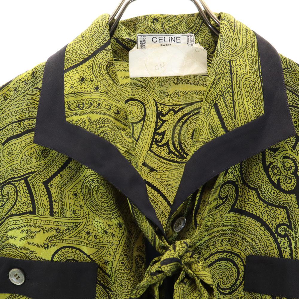 CELINE 90s French Silk Old JCC Overall handle Long sleeve shirt Setup 38 Women Used