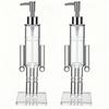2 Pezzi Dispenser Sapone Schiaccianoci, Dispenser Sapone di Natale per Cucina e Bagno, Contenitore Lozione di Natale Ricaricabile