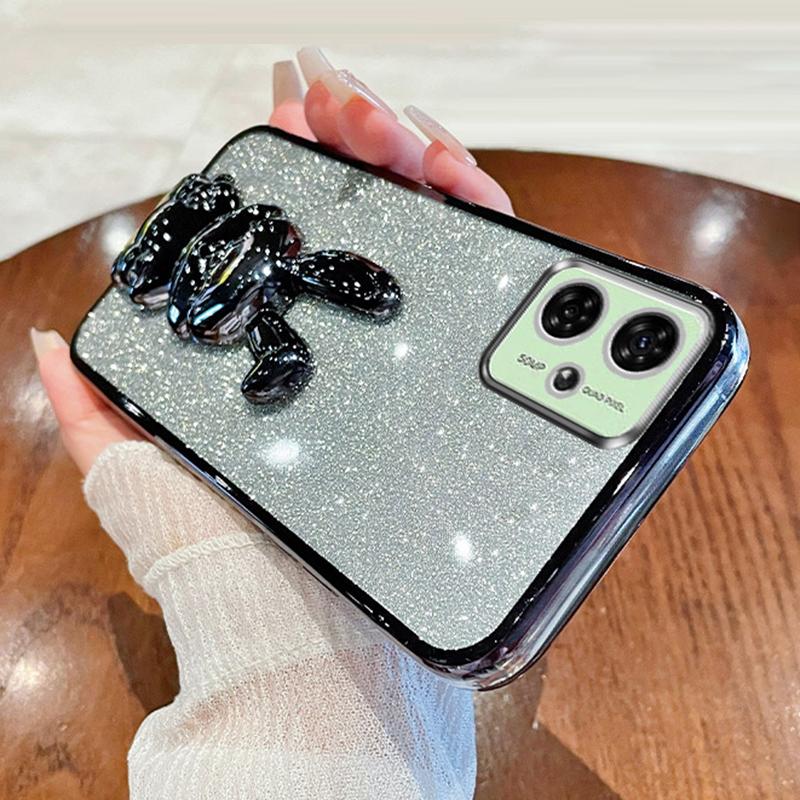 Funda delgada con soporte para Motorola Moto G54 5G, bonita funda de conejo a prueba de golpes