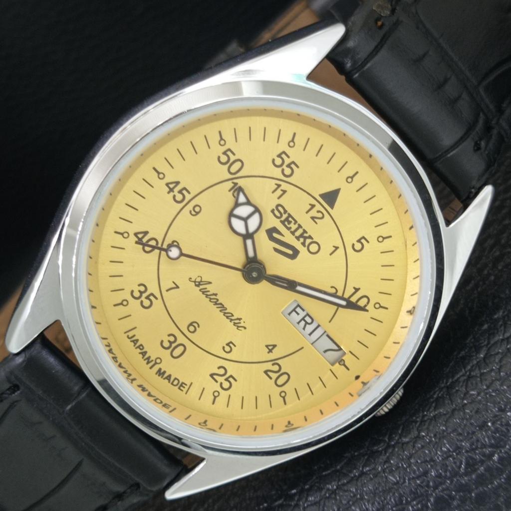 

VINTAGE REFURBISHED SEIKO 5 AUTOMATIC 6309A JAPAN MENS GOLDEN WATCH a442260-1