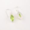 Natural Peridot Gemstone 925 Sterling Silver Jewelry Handmade Earrings 1.4" Gift EE-169-1