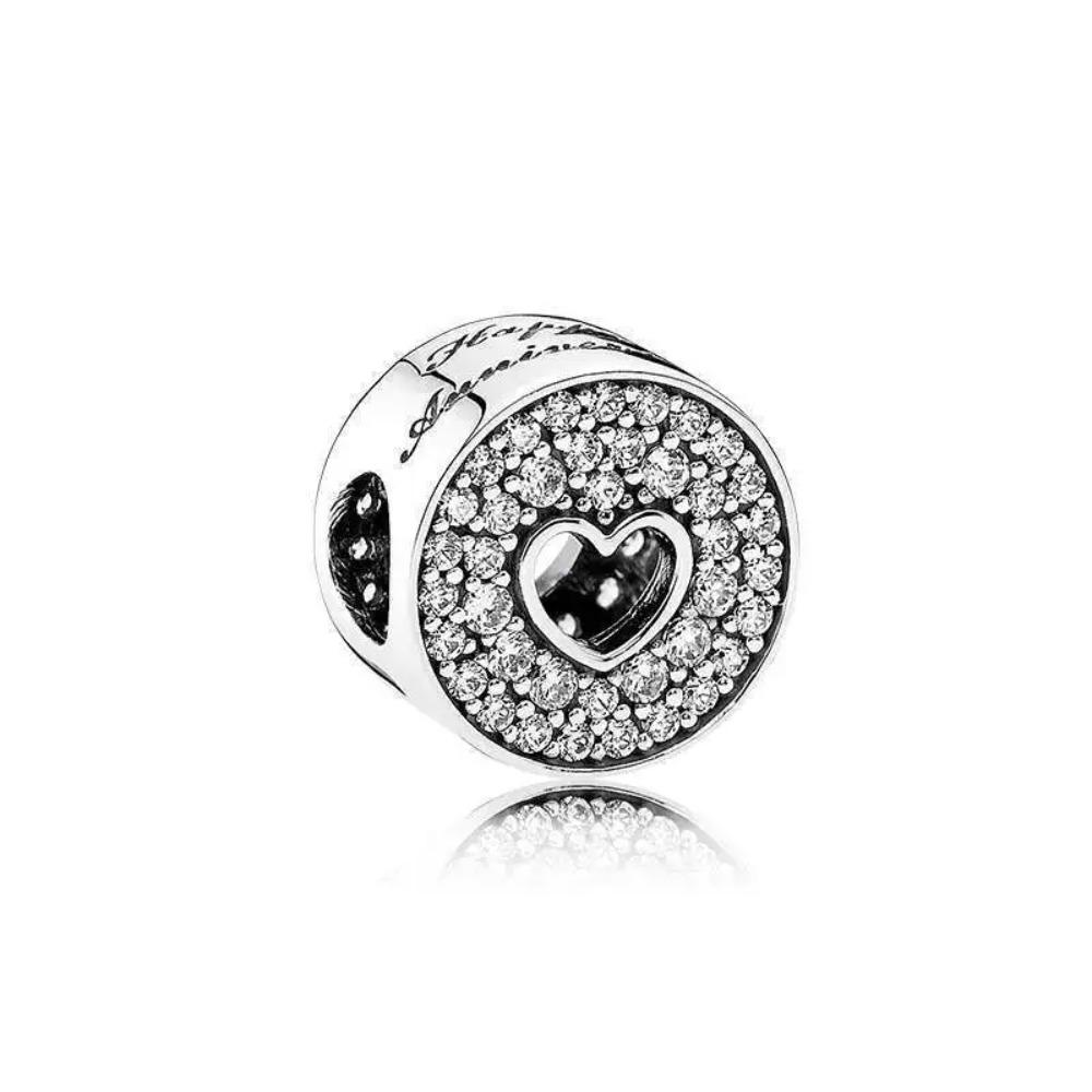 New Cupid Key Charm 925 Silver Bracelet Shining Bead DIY Women Jewelry Gift Party Accessories