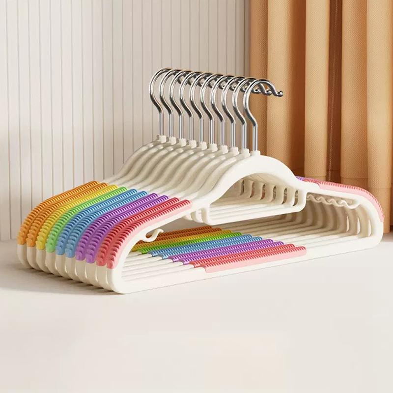 10Pcs Plastic Hanger Non-Marking Non-Slip Hanger Protective Clothes Anti-Shoulder Corner Drying Clothes, Hanging Clothes