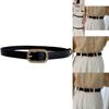 Chic Minimalist Ladies Pu Chain Rectangle Buckle Vintage Waist Belt For Dresses