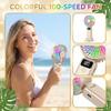 Portable Handheld Fan with Digital Display Rechargeable Battery USB Charging Adjustable Speed Small Outdoor Personal Fan for Travel and Office Use