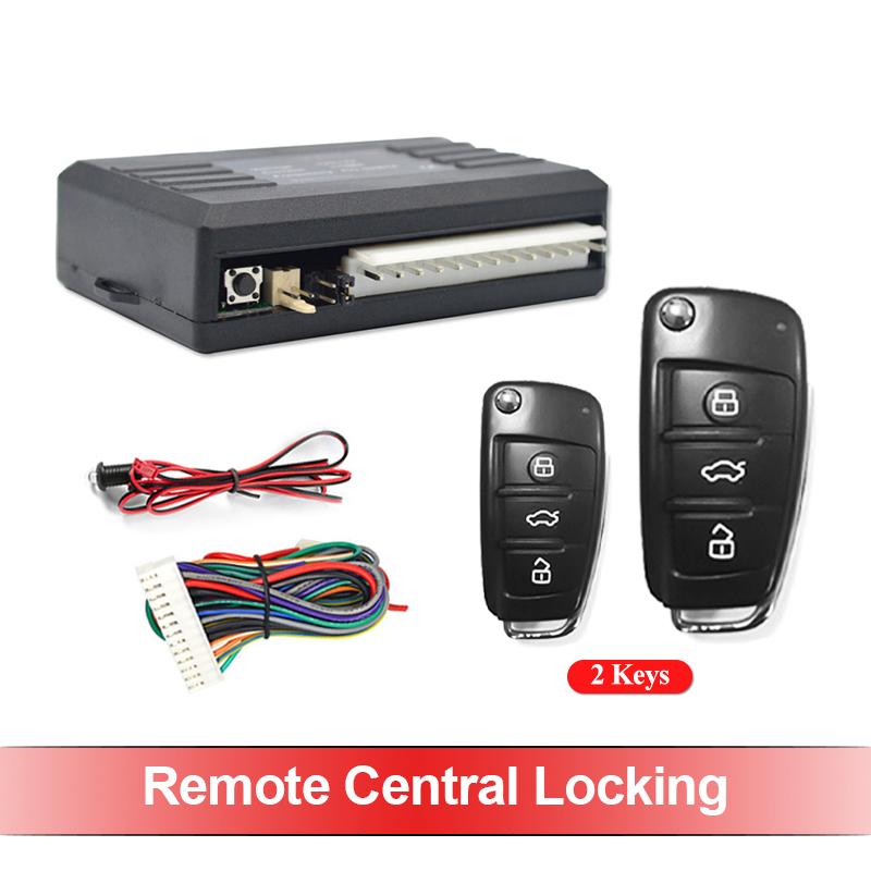 HIPPCRON Car Auto Remote Central Kit Door Lock Vehicle Keyless Entry System with 2 Remote Control Car Central Lock 12V Universal
