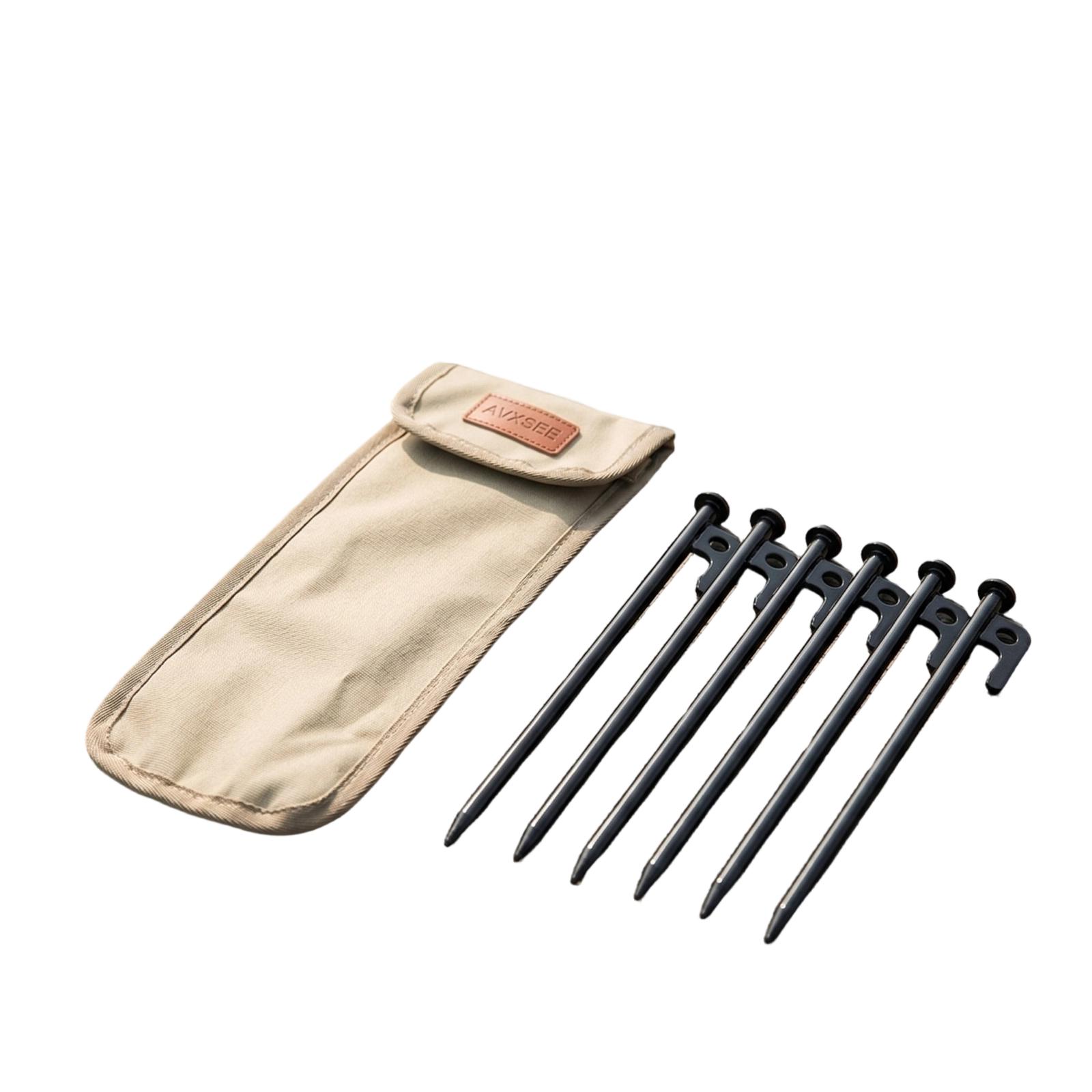 

Outdoor Camping Tent Peg Storage Bag Envelope Style Ground Stake Pouch Durable Portable Organizer for Tent Pegs and Stakes one size хакі