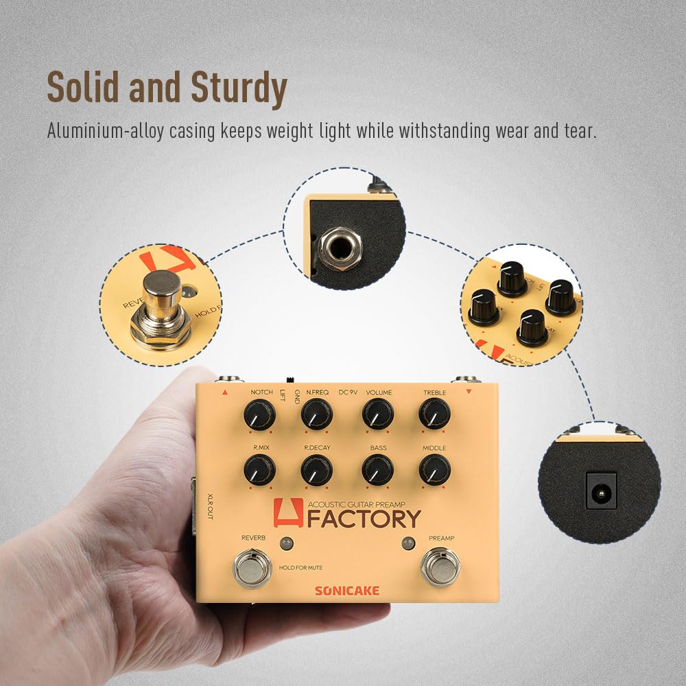 SONICAKE Preamp & Reverb Effector for Acoustic Guitar A Factory