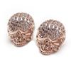 1pc Retro Black Zirconia Charm Skull Beads For DIY Men Jewelry Accessories
