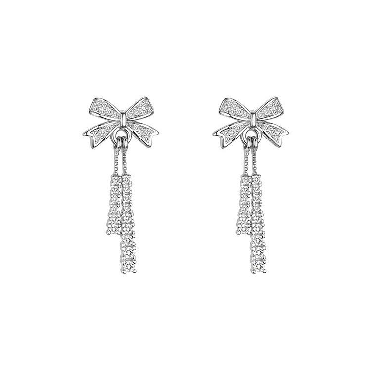 2021 Trendy Bow Earrings: 925 Sterling Silver Ear Studs for Women